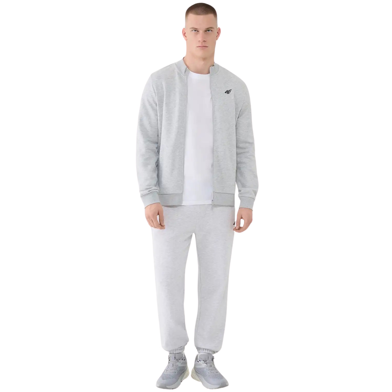 Bluza męska 4F M1463 chłodny jasny szary melanż 4FWMM00TSWSM1463 – ujęcie 7