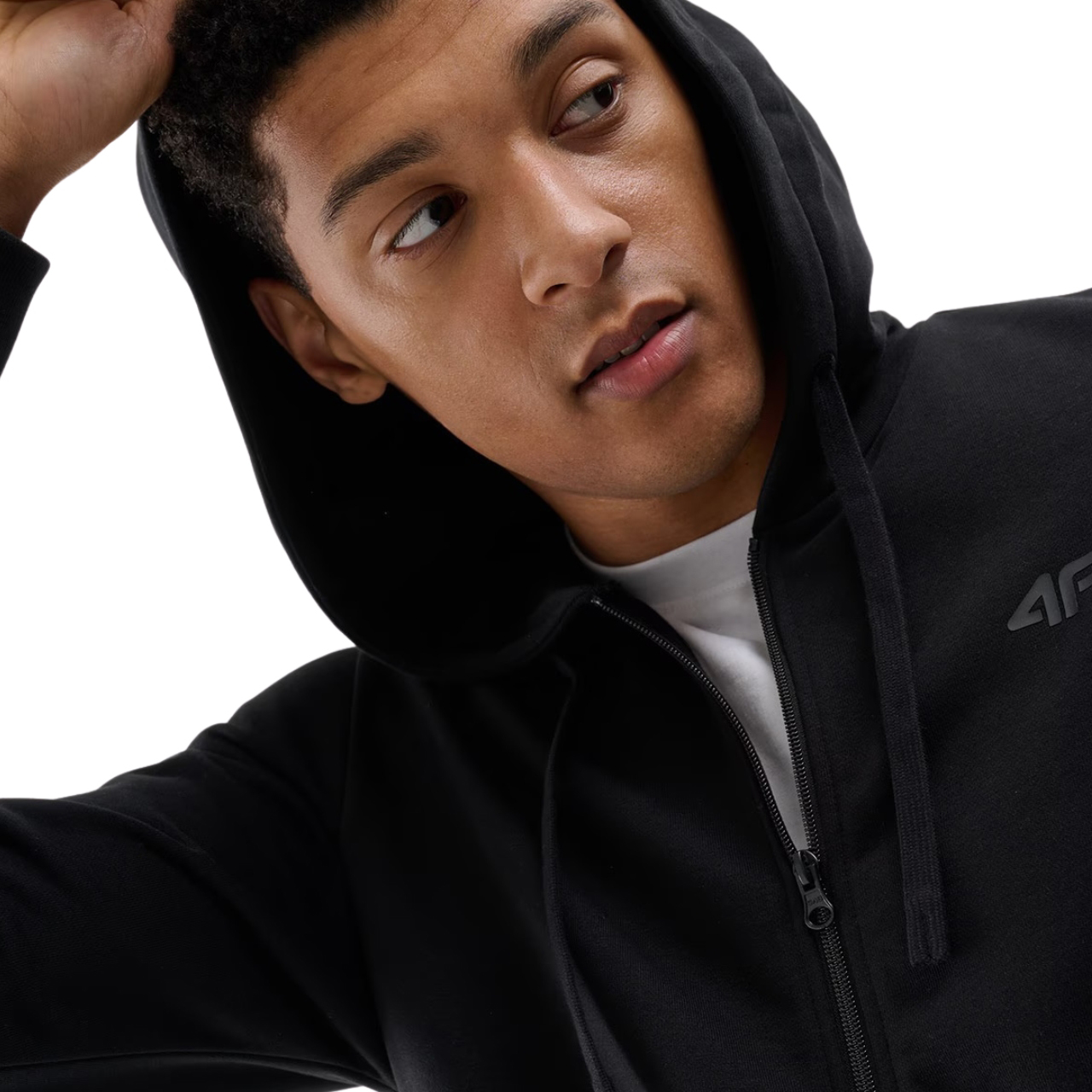 Bluza męska 4F M1768 głęboka czerń 4FWMM00TSWSM1768 – ujęcie 4