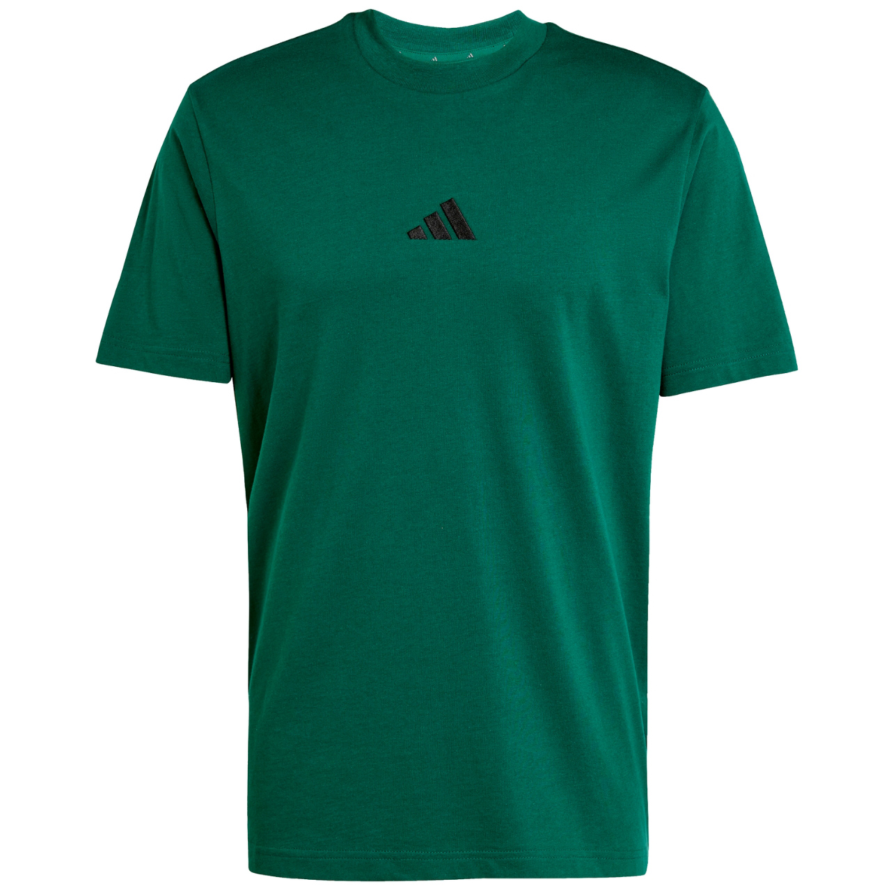 Koszulka męska adidas Essentials Small Logo Single Jersey zielona – ujęcie 2