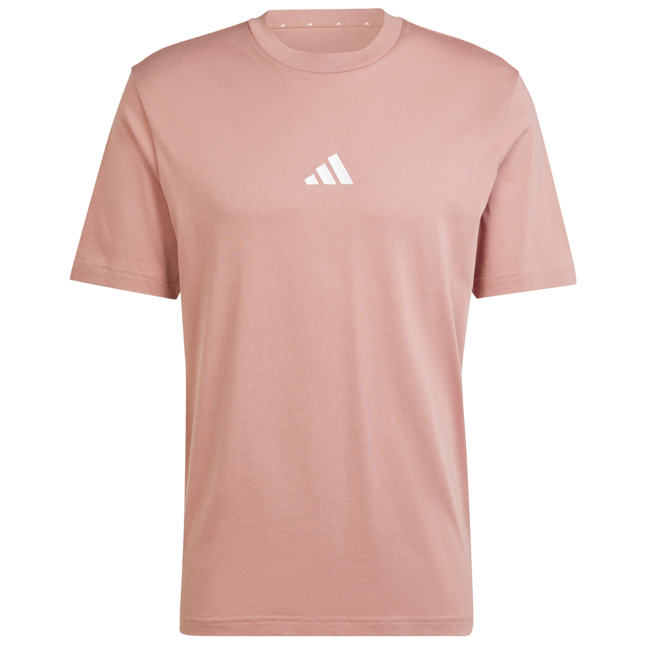 Koszulka męska adidas Essentials Small Logo Single Jersey różowa – ujęcie 2