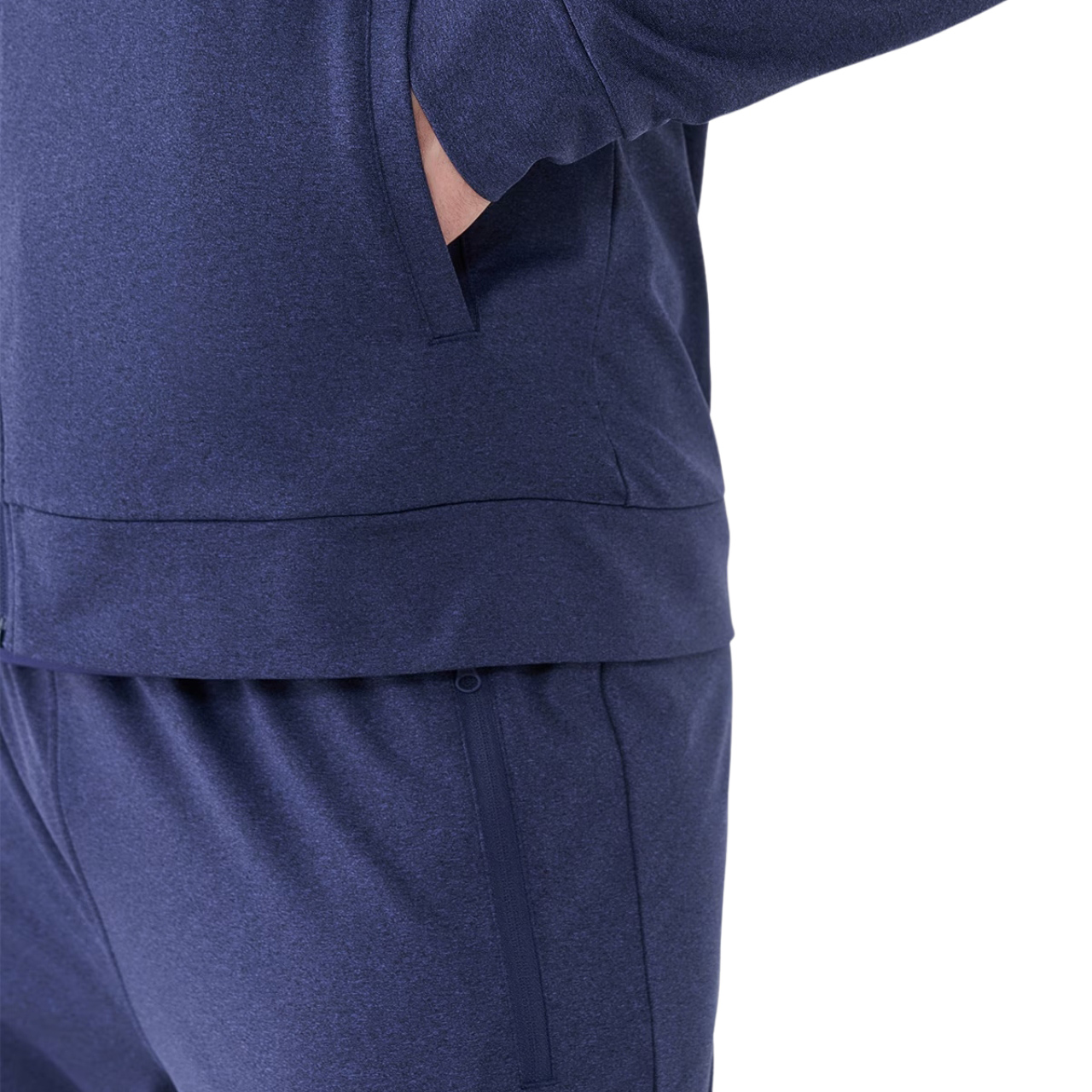 Bluza męska 4F FNK M512 ciemny granat melanż 4FWSS25TFSWM512 – ujęcie 4