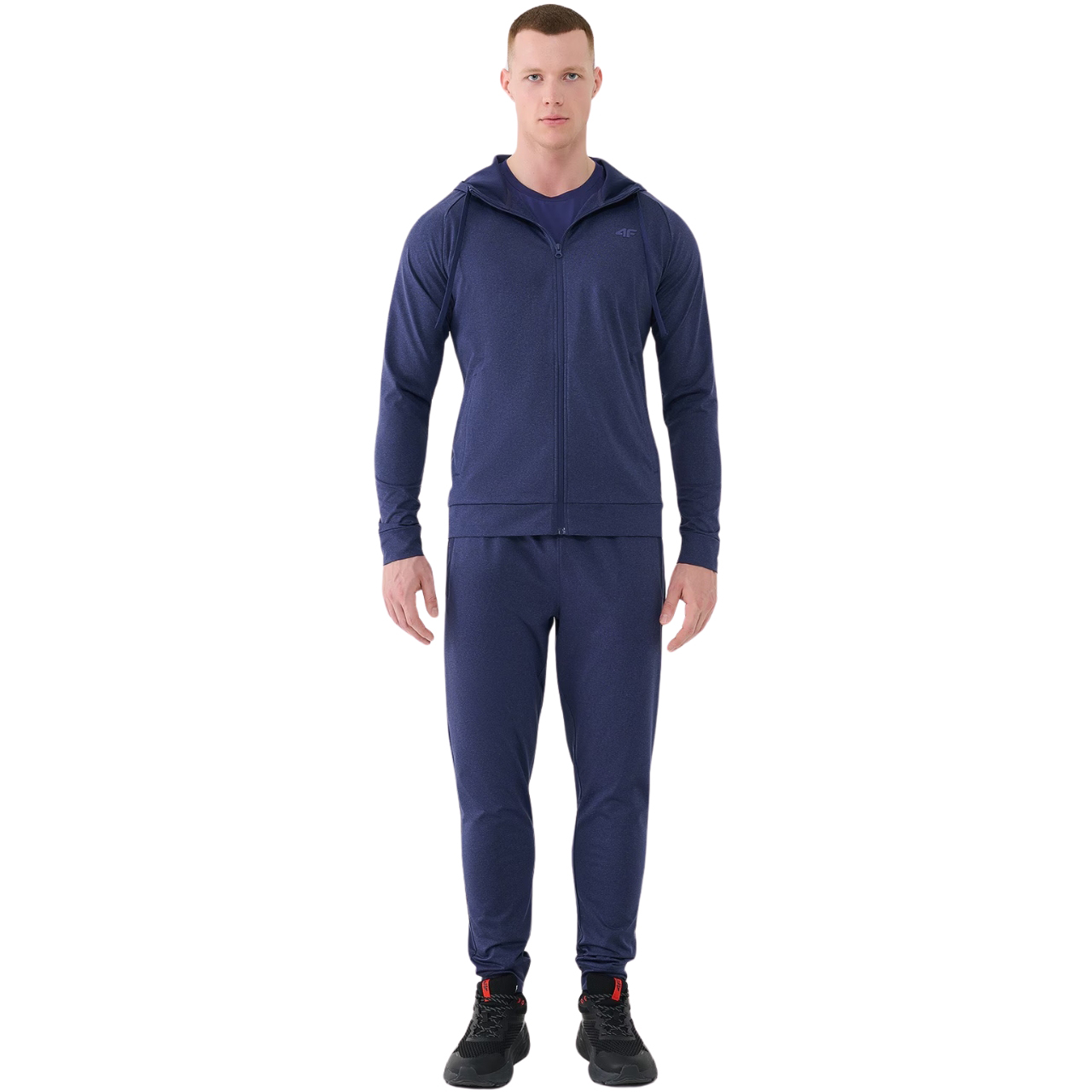 Bluza męska 4F FNK M512 ciemny granat melanż 4FWSS25TFSWM512 – ujęcie 5