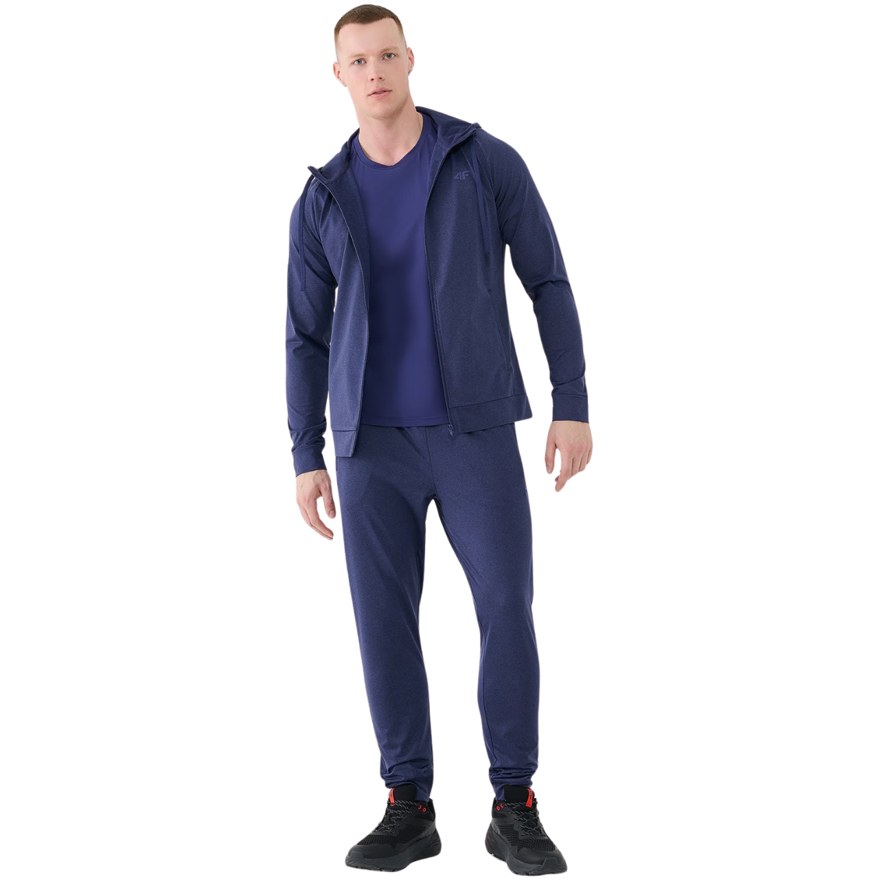 Bluza męska 4F FNK M512 ciemny granat melanż 4FWSS25TFSWM512 – ujęcie 6