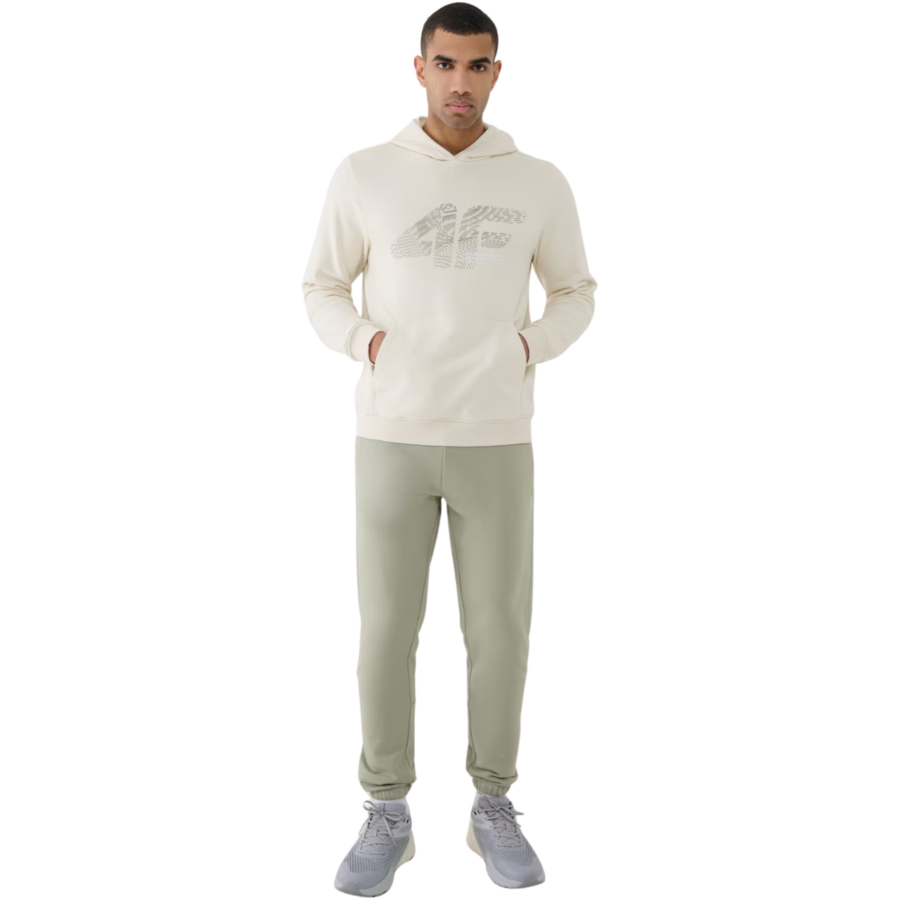 Bluza męska 4F M1585 beżowa 4FWSS25TSWSM1585 – ujęcie 6