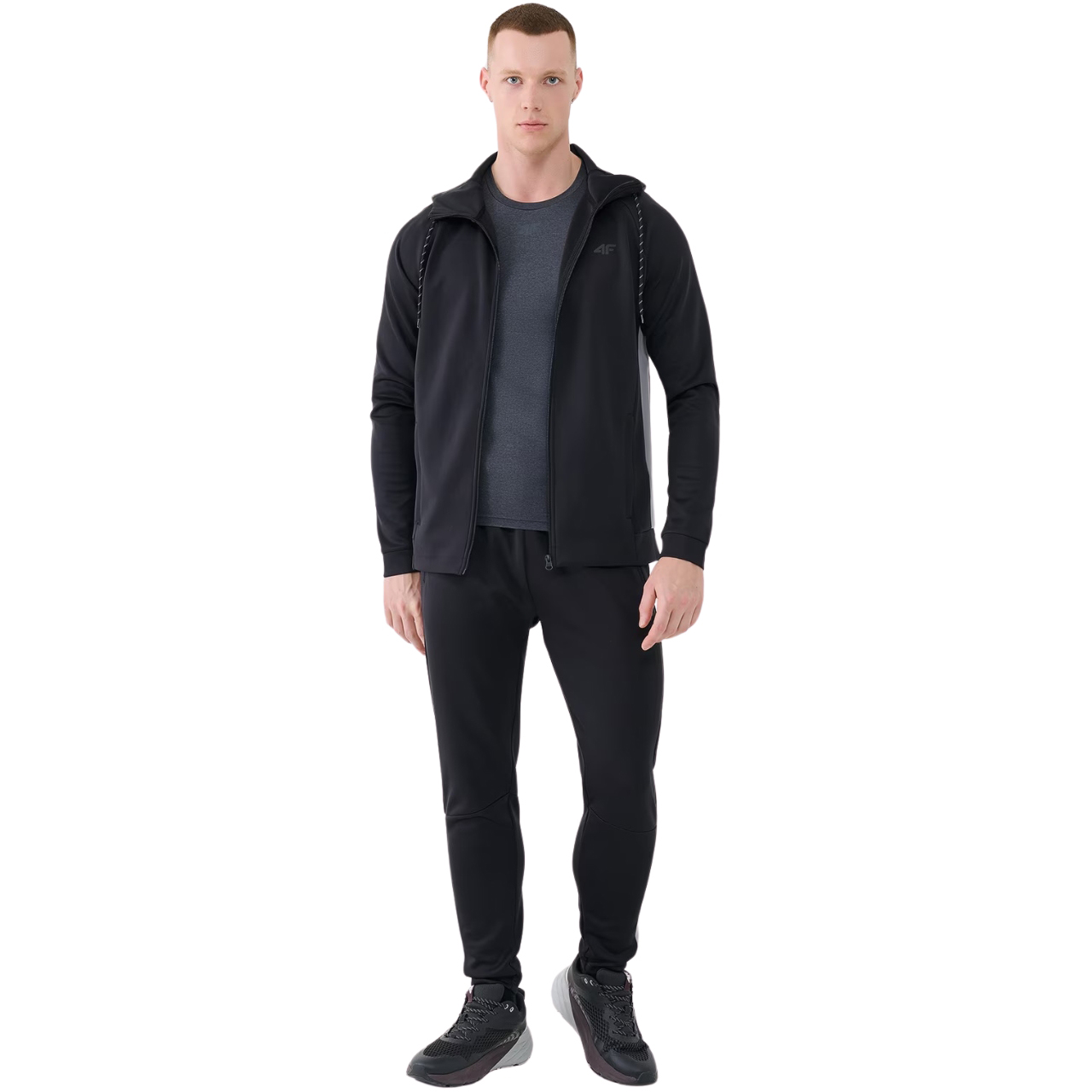 Bluza męska 4F FNK M513 głęboka czerń 4FWSS25TFSWM513 – ujęcie 5