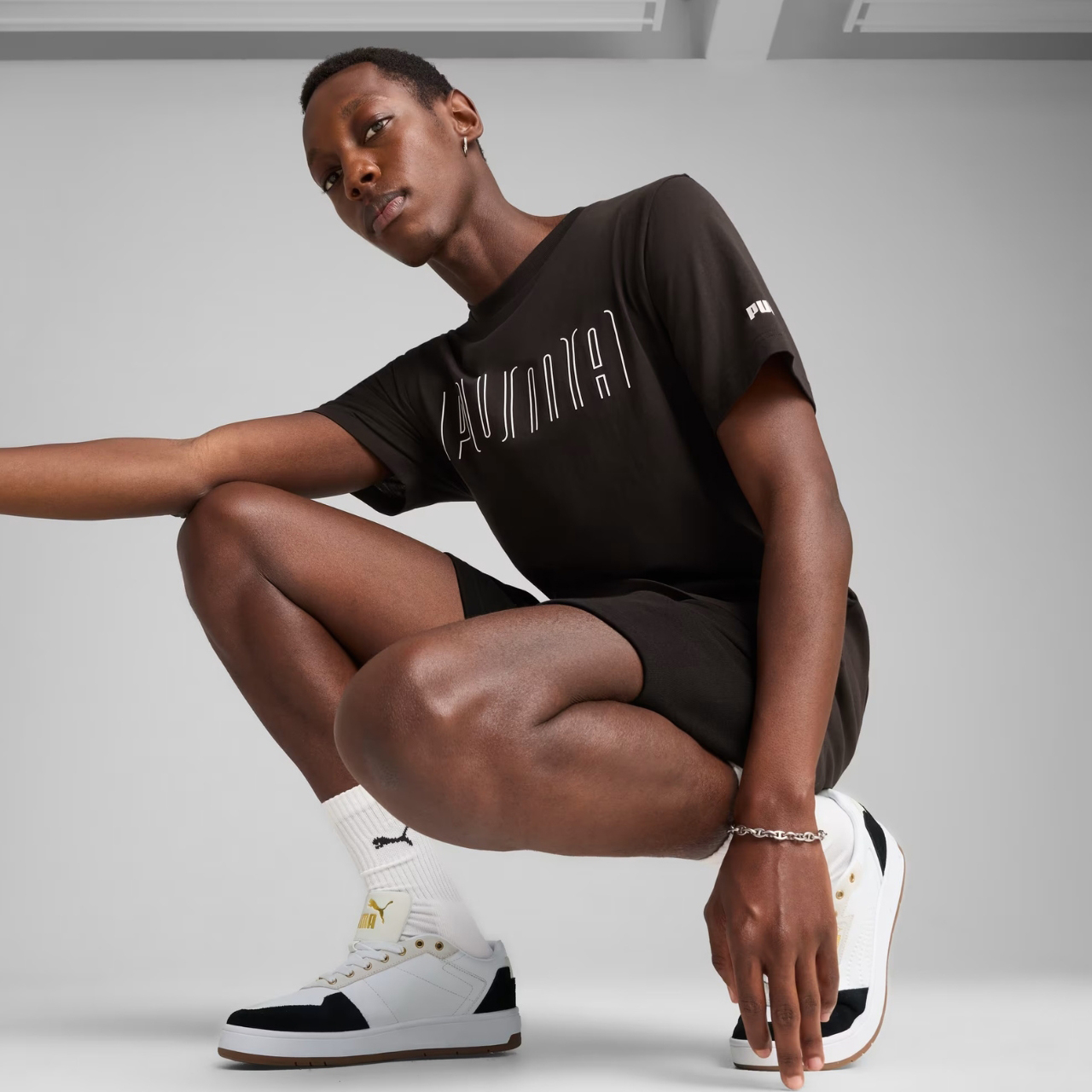 Koszulka męska Puma Sport Graphic Tee czarna – ujęcie 5