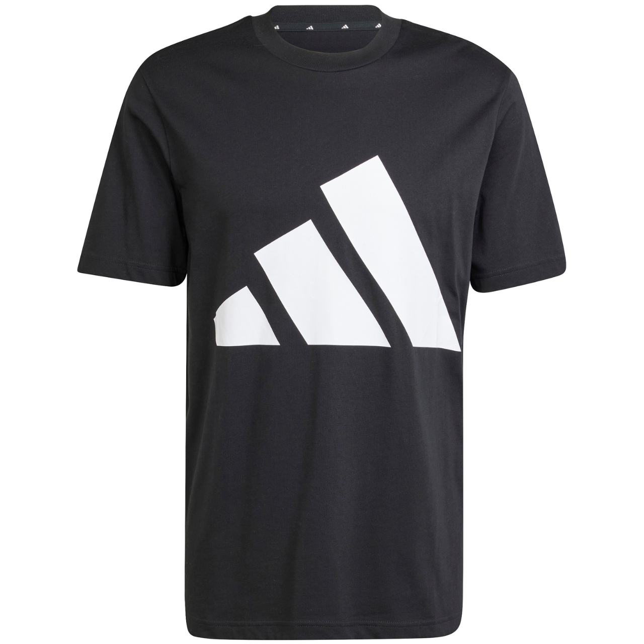 Koszulka męska adidas Essentials Big Logo Single Jersey Tee czarna – ujęcie 2