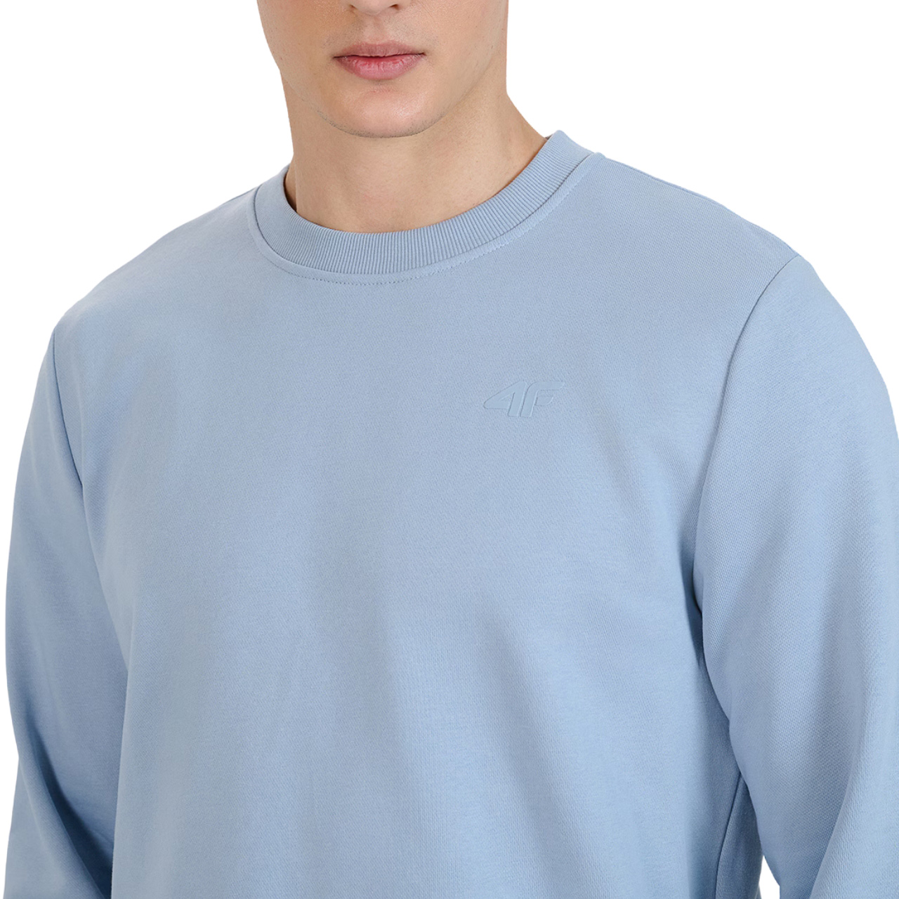 Bluza męska 4F M1622 jasnoniebieska 4FWSS25TSWSM1622 – ujęcie 4