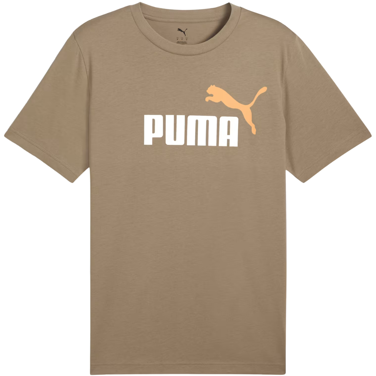 Koszulka męska Puma Ess 2 Color No.1 Logo brązowa
