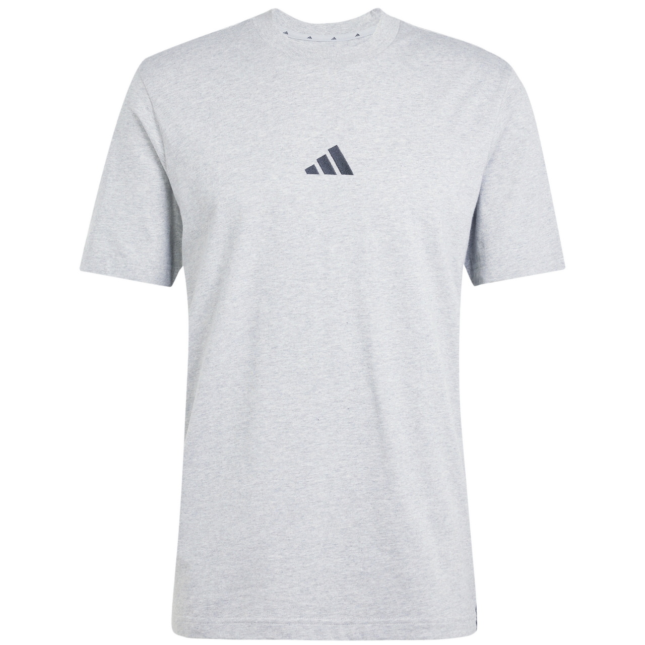 Koszulka męska adidas Essentials 3-Stripes Single Jersey szara – ujęcie 2