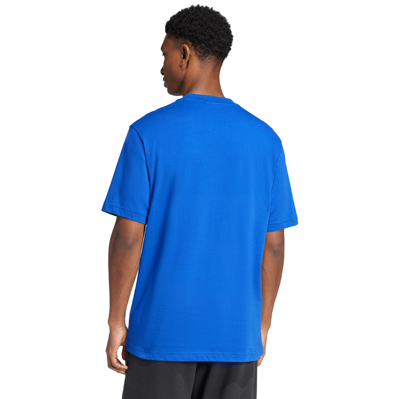 Koszulka męska adidas Essentials Big Logo niebieska – ujęcie 3