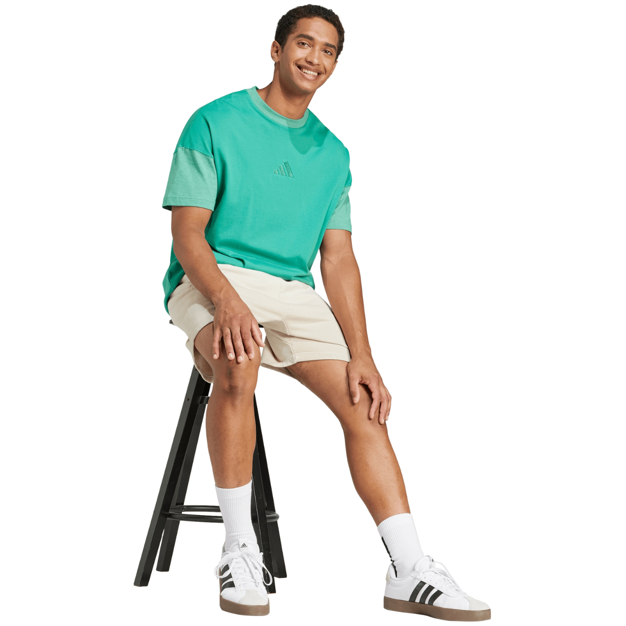 Koszulka męska adidas All SZN zielona – ujęcie 6