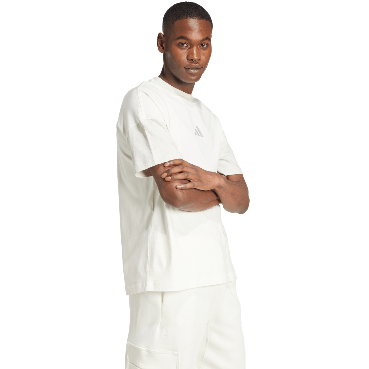 Koszulka męska adidas All SZN biała – basic z nadrukiem