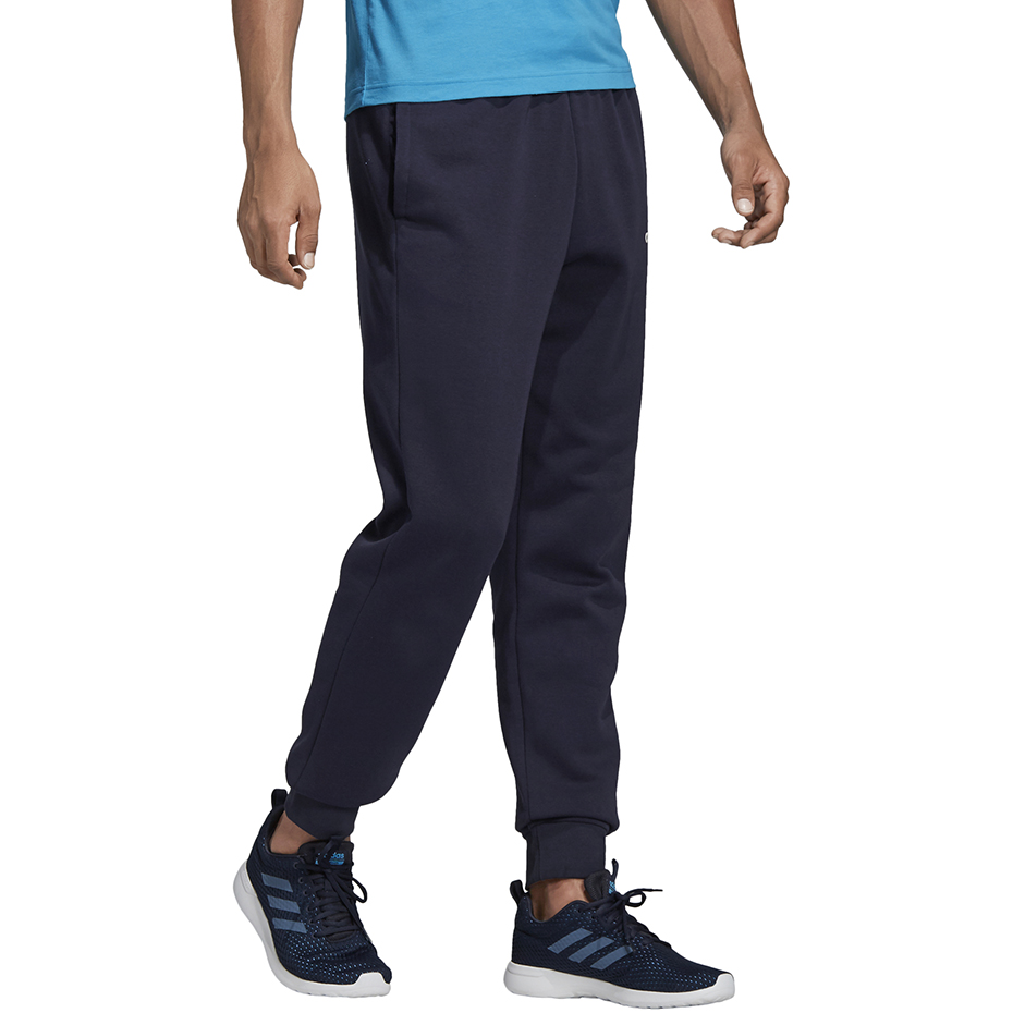 Spodnie męskie adidas Essentials Plain Tapered Pant FL granatowe – ujęcie 4