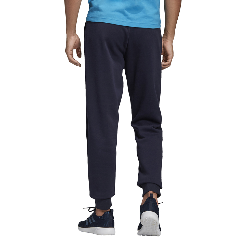 Spodnie męskie adidas Essentials Plain Tapered Pant FL granatowe – ujęcie 5