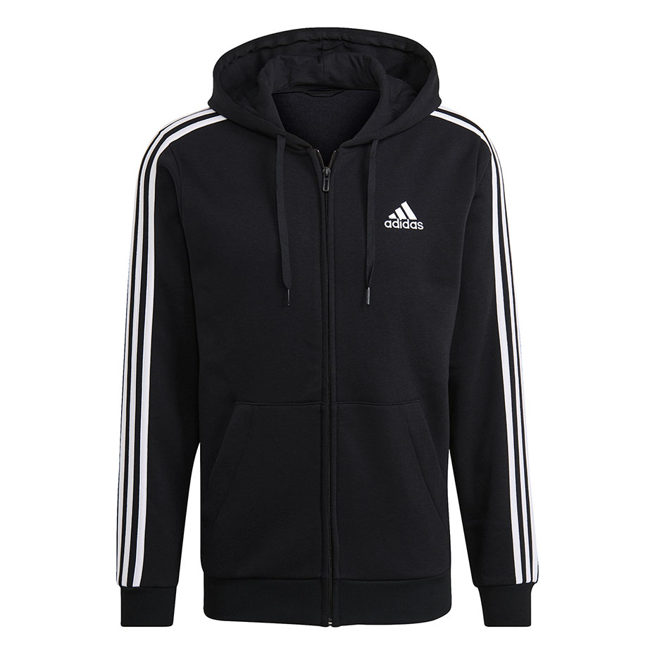 Bluza męska adidas Essentials Full-Zip Hoodie czarna