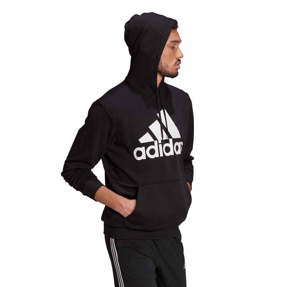 Bluza męska adidas Essentials Hoodie czarna – ujęcie 5