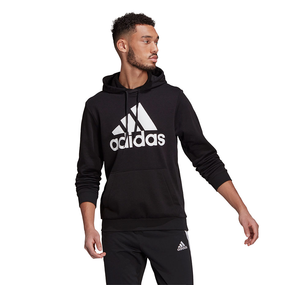 Bluza męska adidas Essentials Hoodie czarna – ujęcie 6