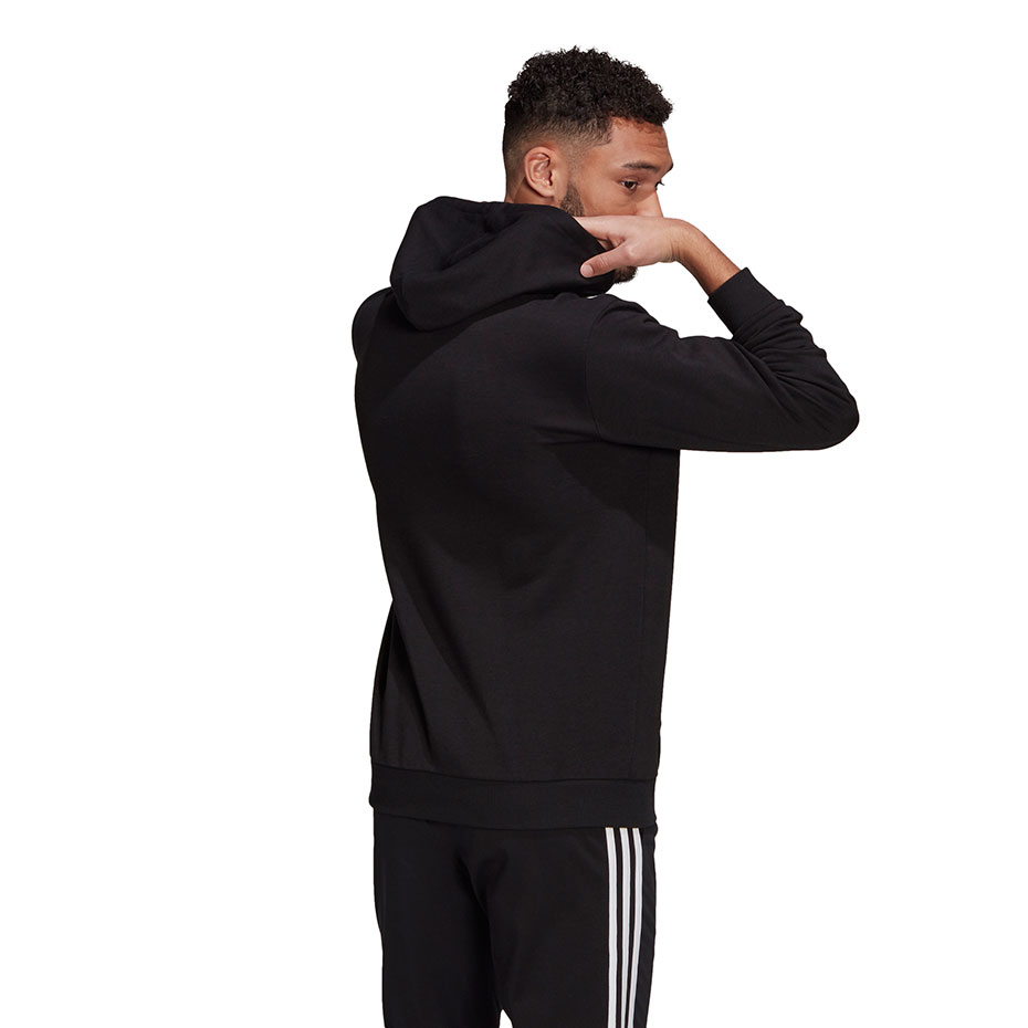 Bluza męska adidas Essentials Hoodie czarna – ujęcie 7