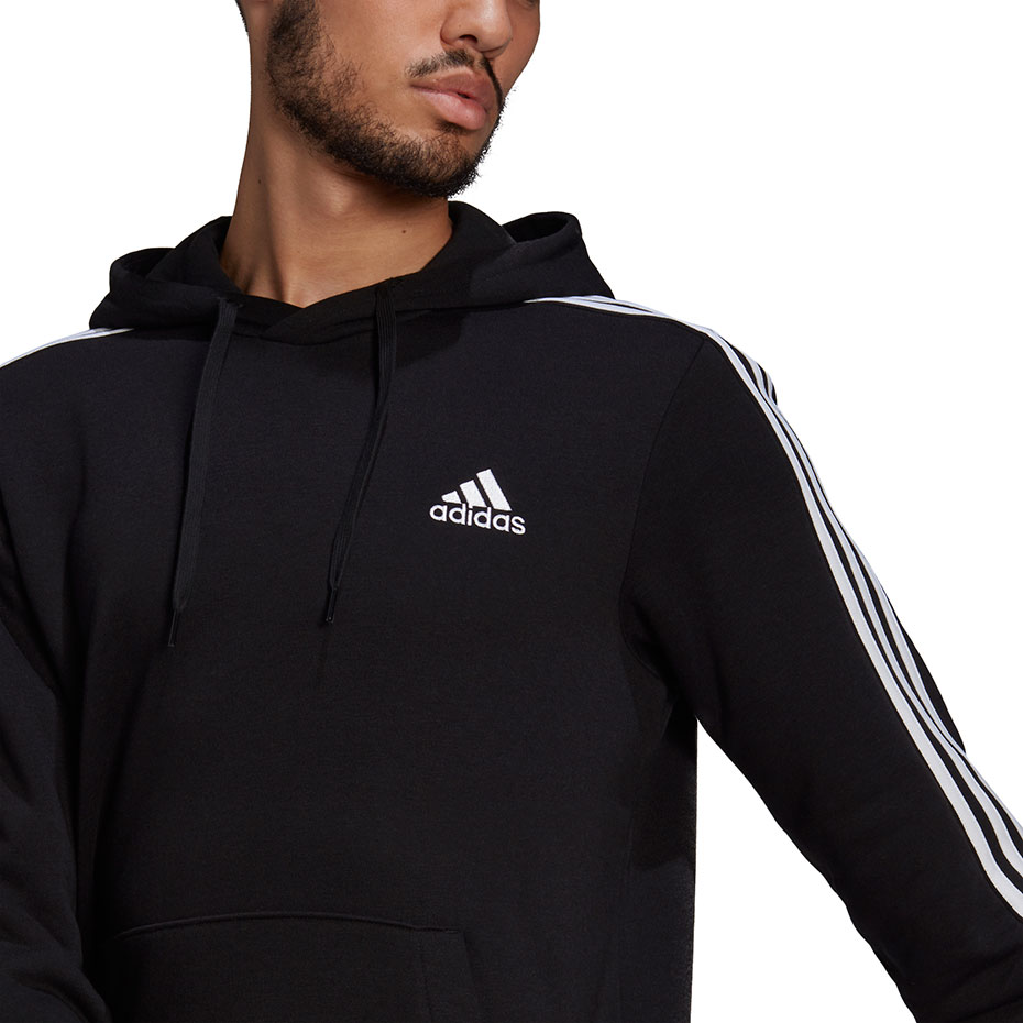 Bluza męska adidas Essentials Hoodie czarna – ujęcie 4