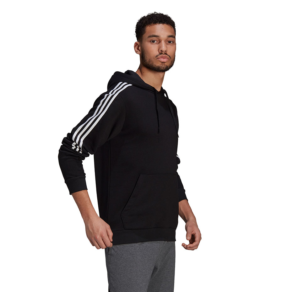 Bluza męska adidas Essentials Hoodie czarna – ujęcie 6