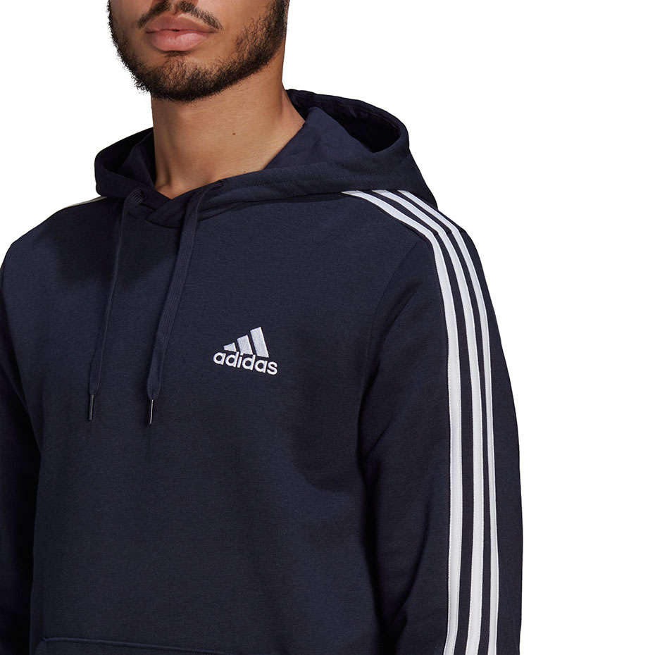 Bluza męska adidas Essentials Hoodie granatowa – ujęcie 4