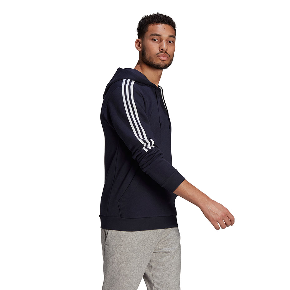 Bluza męska adidas Essentials Hoodie granatowa – ujęcie 6