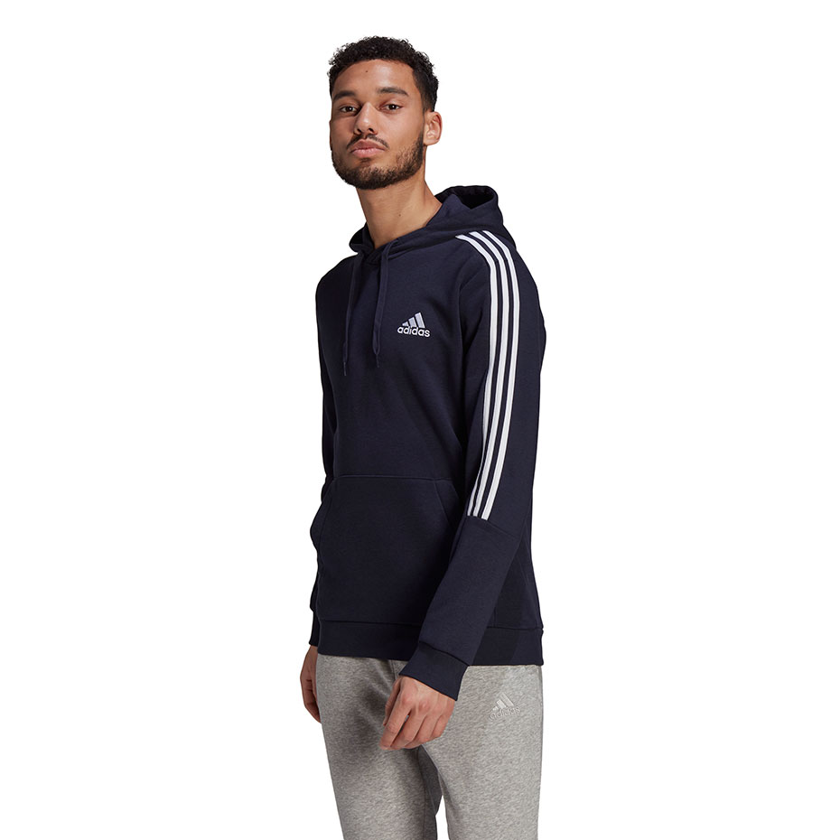 Bluza męska adidas Essentials Hoodie granatowa – ujęcie 7