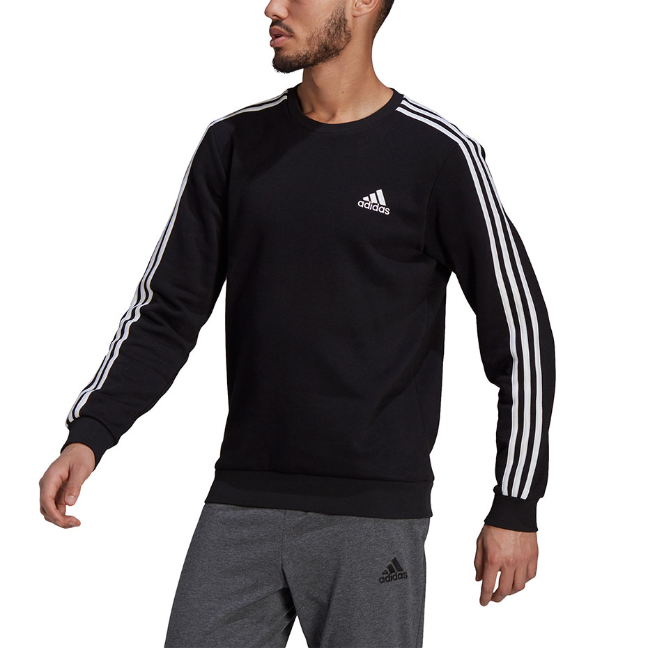 Bluza męska adidas Essentials Sweatshirt czarna – ujęcie 2