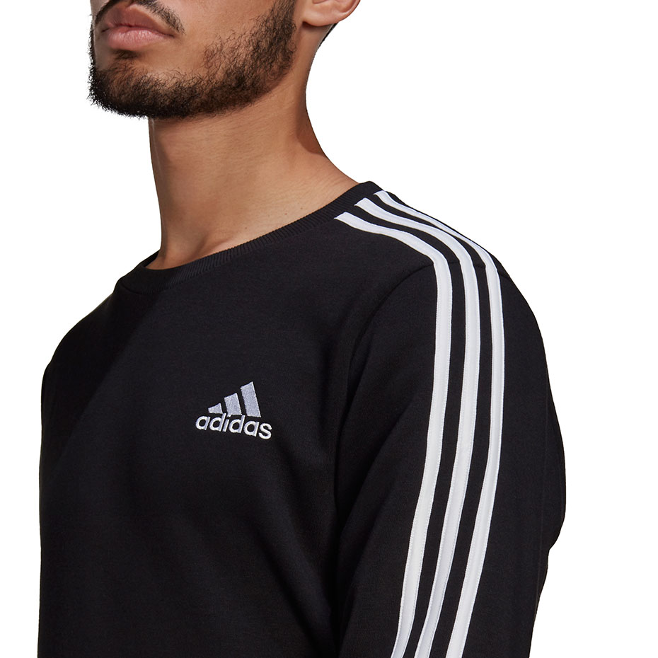 Bluza męska adidas Essentials Sweatshirt czarna – ujęcie 3