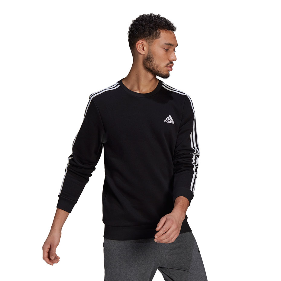 Bluza męska adidas Essentials Sweatshirt czarna – ujęcie 5