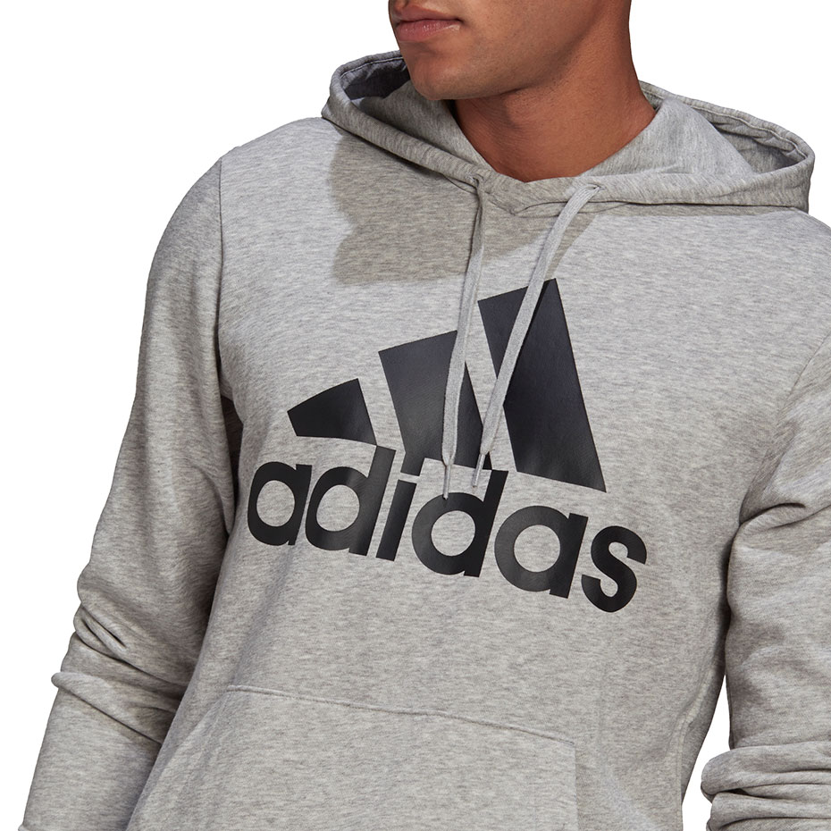 Bluza męska adidas Essentials Hoodie szara – ujęcie 5