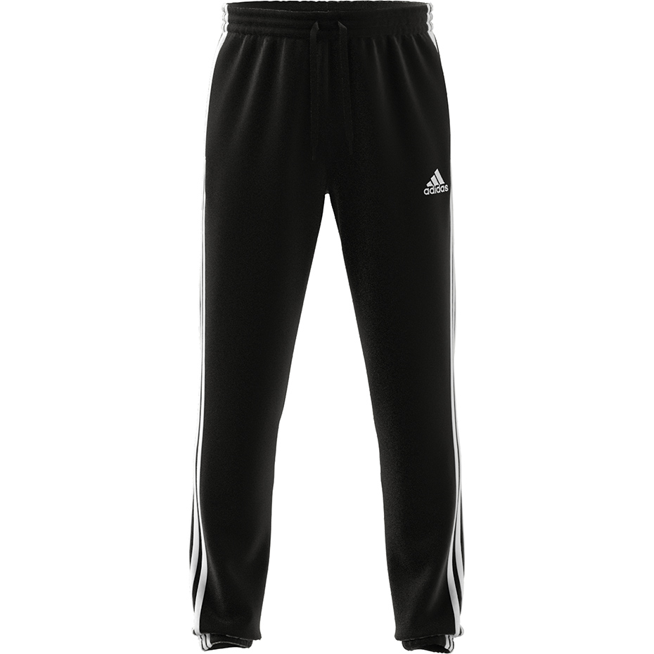 Spodnie męskie adidas Essentials Tapered Elasticcuff 3 Stripes Pant czarne