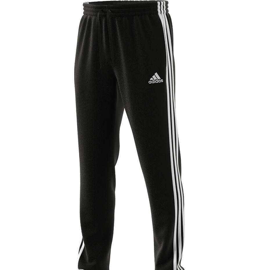Spodnie męskie adidas Essentials Tapered Elasticcuff 3 Stripes Pant czarne – ujęcie 2