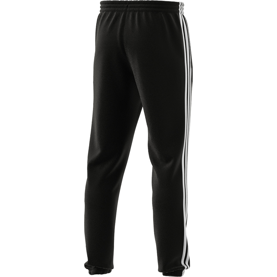 Spodnie męskie adidas Essentials Tapered Elasticcuff 3 Stripes Pant czarne – ujęcie 3