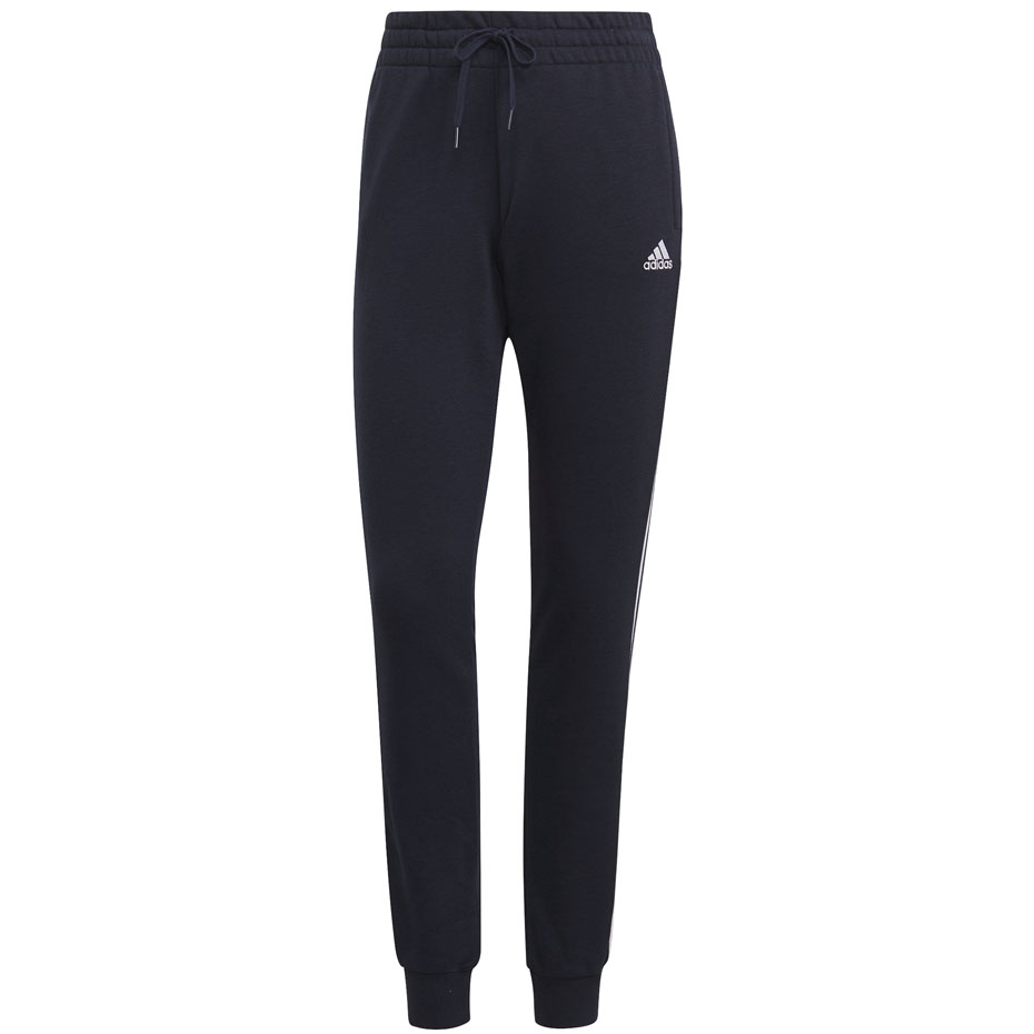 Spodnie damskie adidas Essentials Slim Tapered Cuffed Pant granatowe