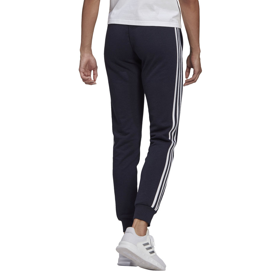 Spodnie damskie adidas Essentials Slim Tapered Cuffed Pant granatowe – ujęcie 3