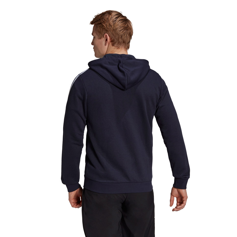 Bluza męska adidas Essentials Full-Zip Hoodie granatowa – ujęcie 2