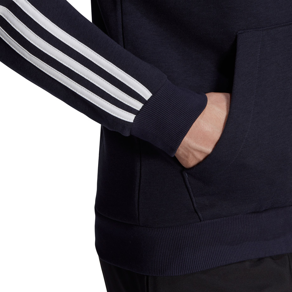 Bluza męska adidas Essentials Full-Zip Hoodie granatowa – ujęcie 6