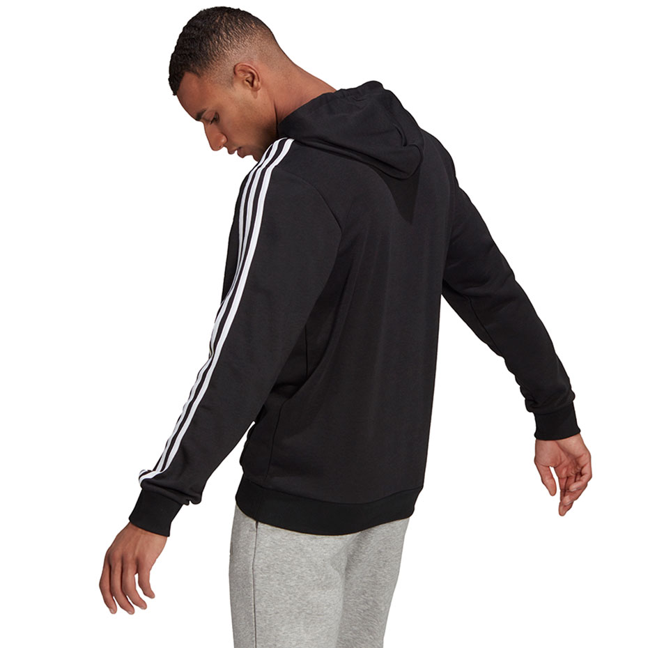 Bluza męska adidas Essentials Hoodie czarna – ujęcie 4
