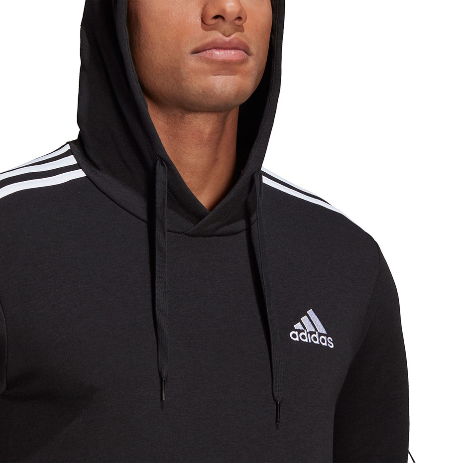 Bluza męska adidas Essentials Hoodie czarna – ujęcie 5