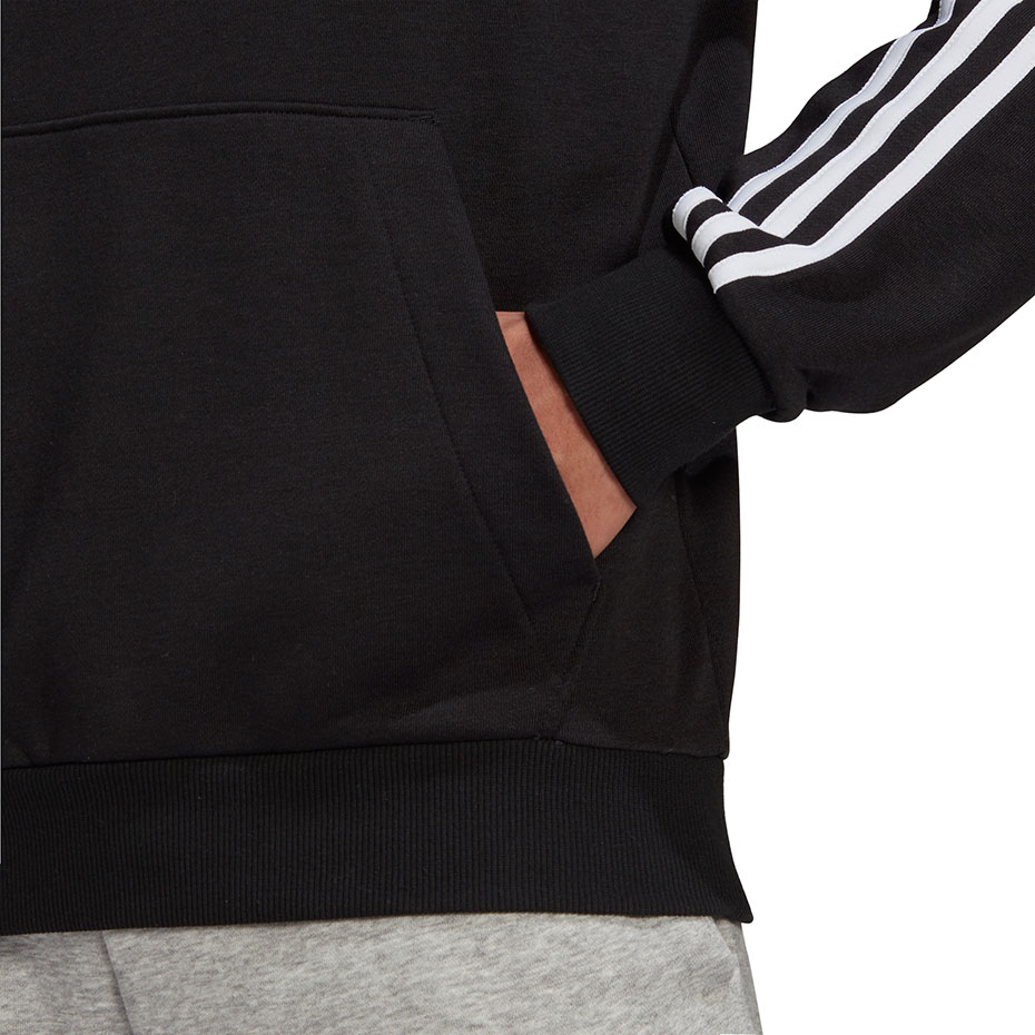 Bluza męska adidas Essentials Hoodie czarna – ujęcie 6