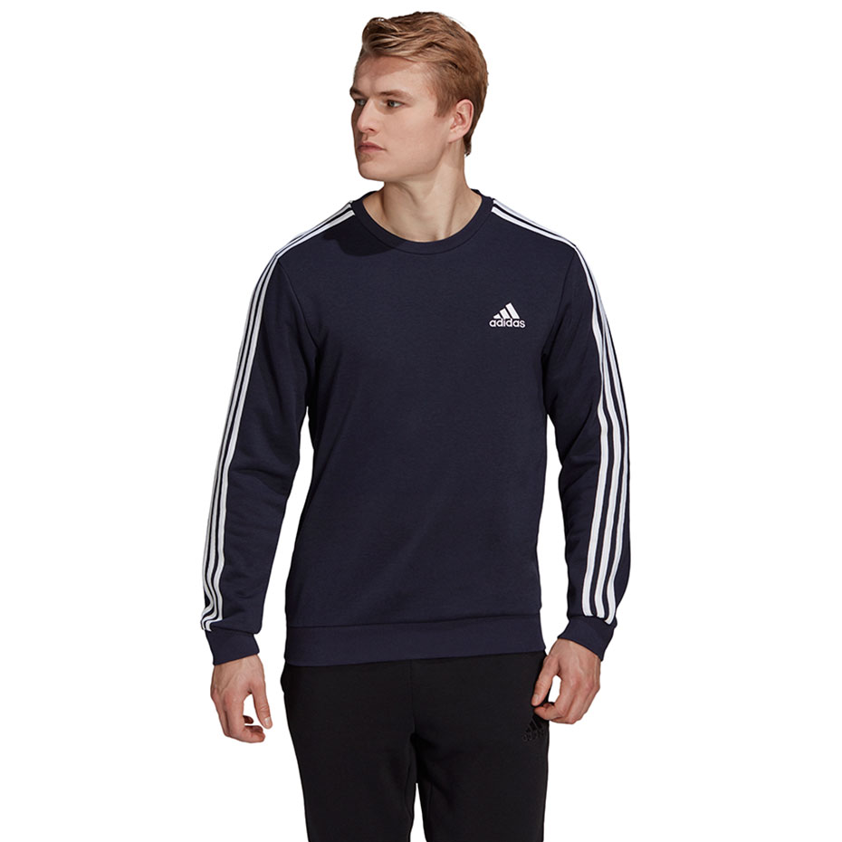 Bluza męska adidas Essentials Sweatshirt granatowa – ujęcie 2