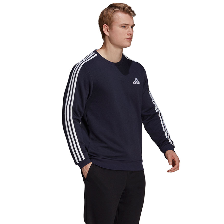 Bluza męska adidas Essentials Sweatshirt granatowa – ujęcie 3