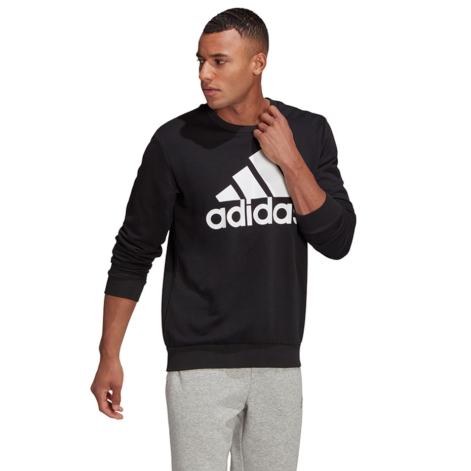 Bluza męska adidas Essentials Sweatshirt czarna – ujęcie 2