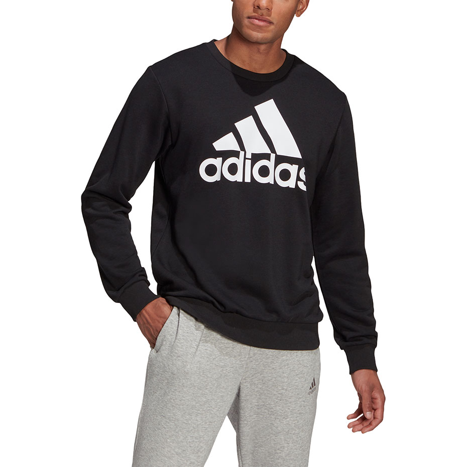 Bluza męska adidas Essentials Sweatshirt czarna – ujęcie 3