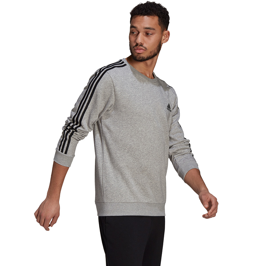 Bluza męska adidas Essentials Sweatshirt szara – ujęcie 2