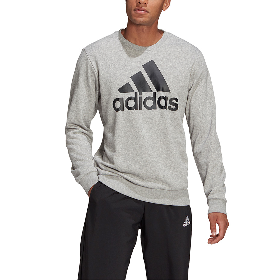 Bluza męska adidas Essentials Sweatshirt szara – ujęcie 2
