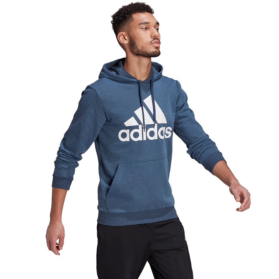 Bluza męska adidas Essentials Hoodie niebieska – ujęcie 3