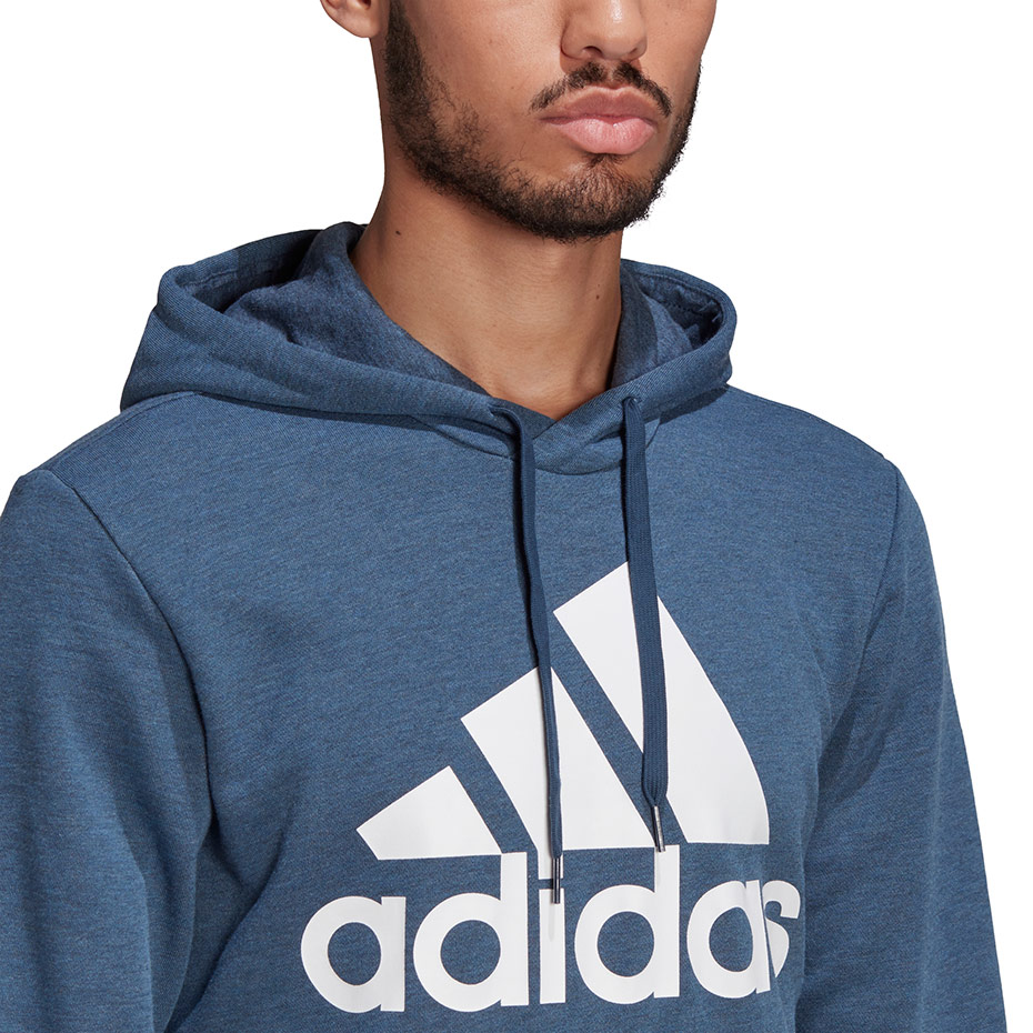Bluza męska adidas Essentials Hoodie niebieska – ujęcie 5
